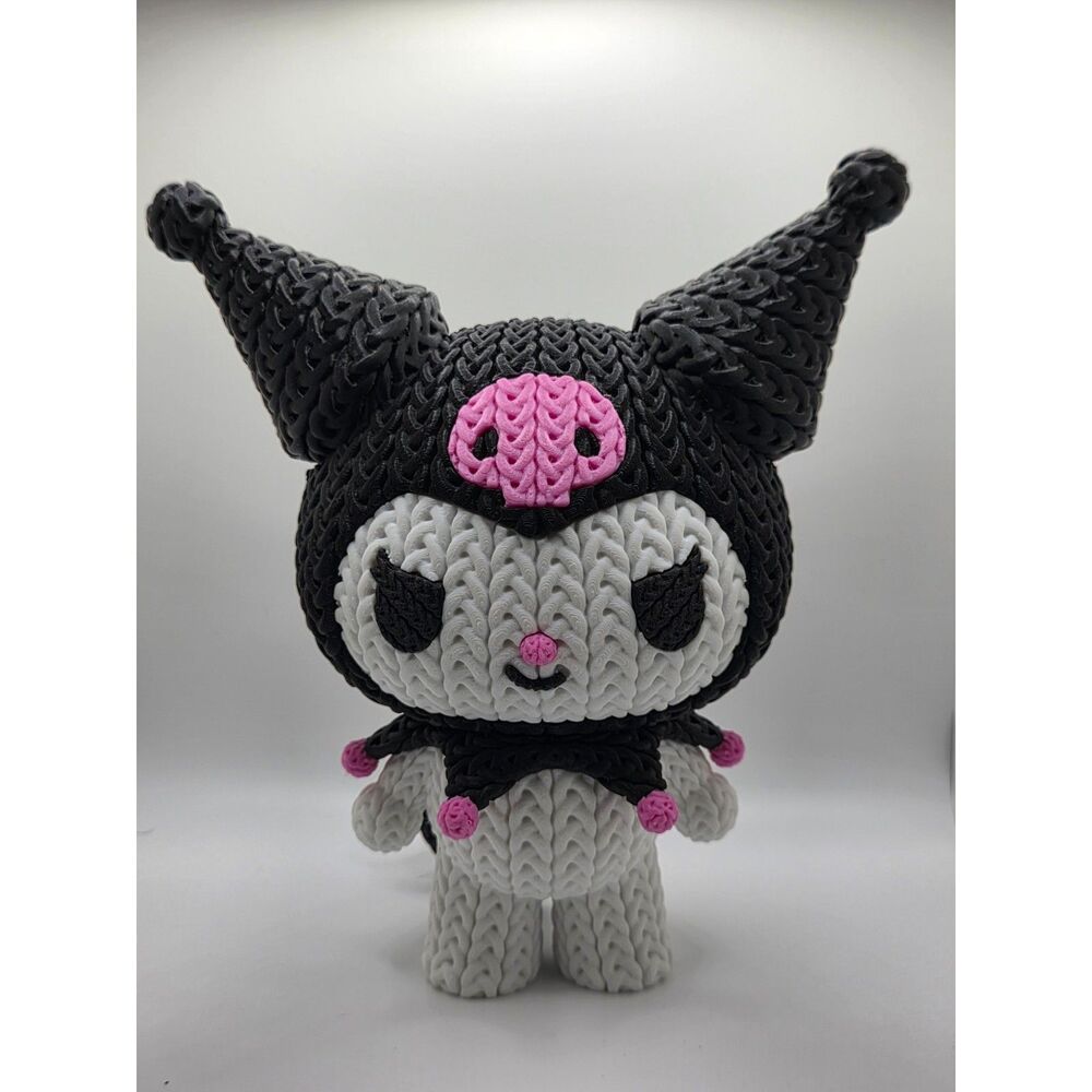 8-Inch Faux-Knit Kuromi 3D Printed Figure